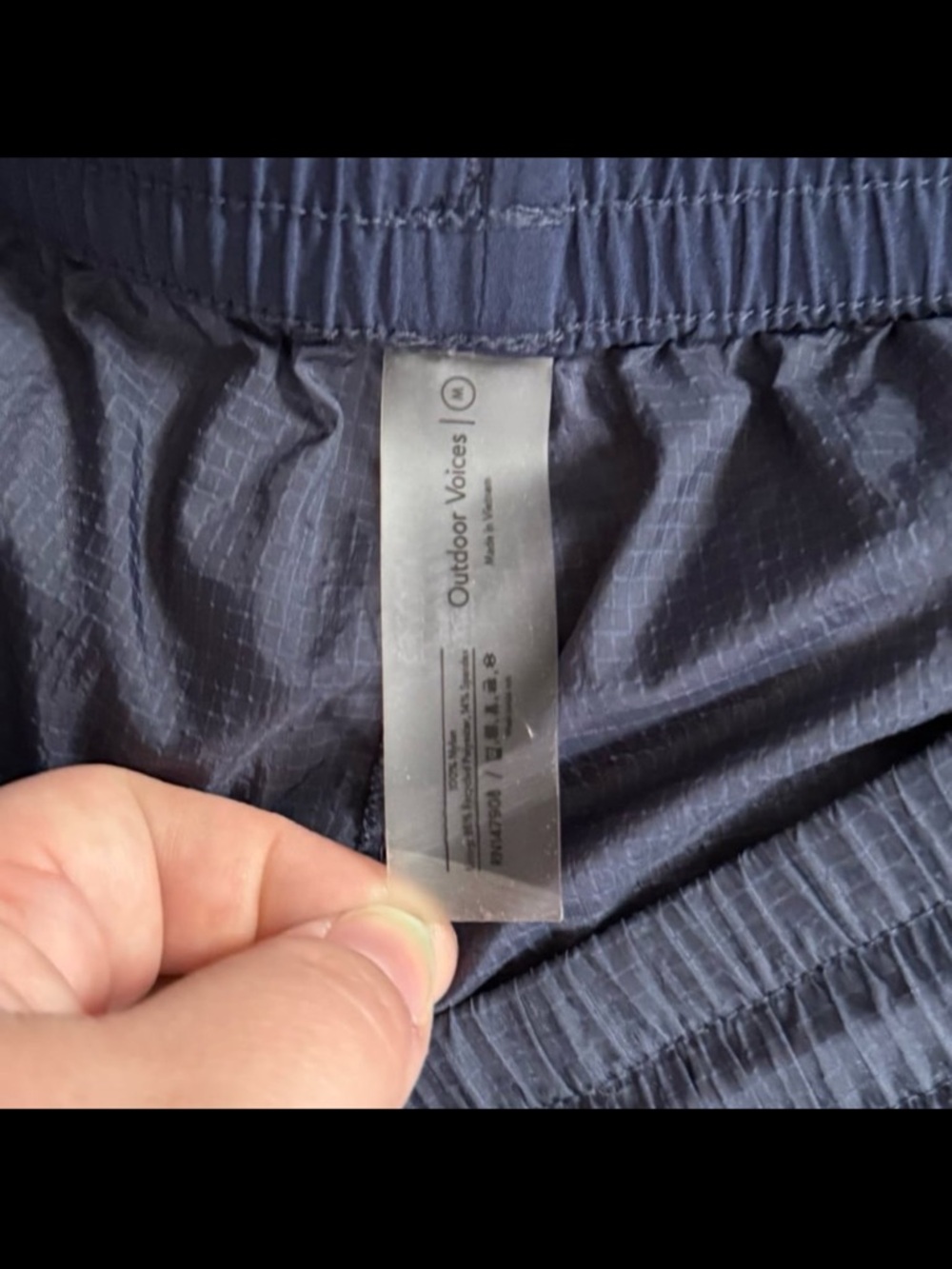 Outdoor Voices Windbreaker Shorts Betta Blue Navy Medium - Picture 5 of 7